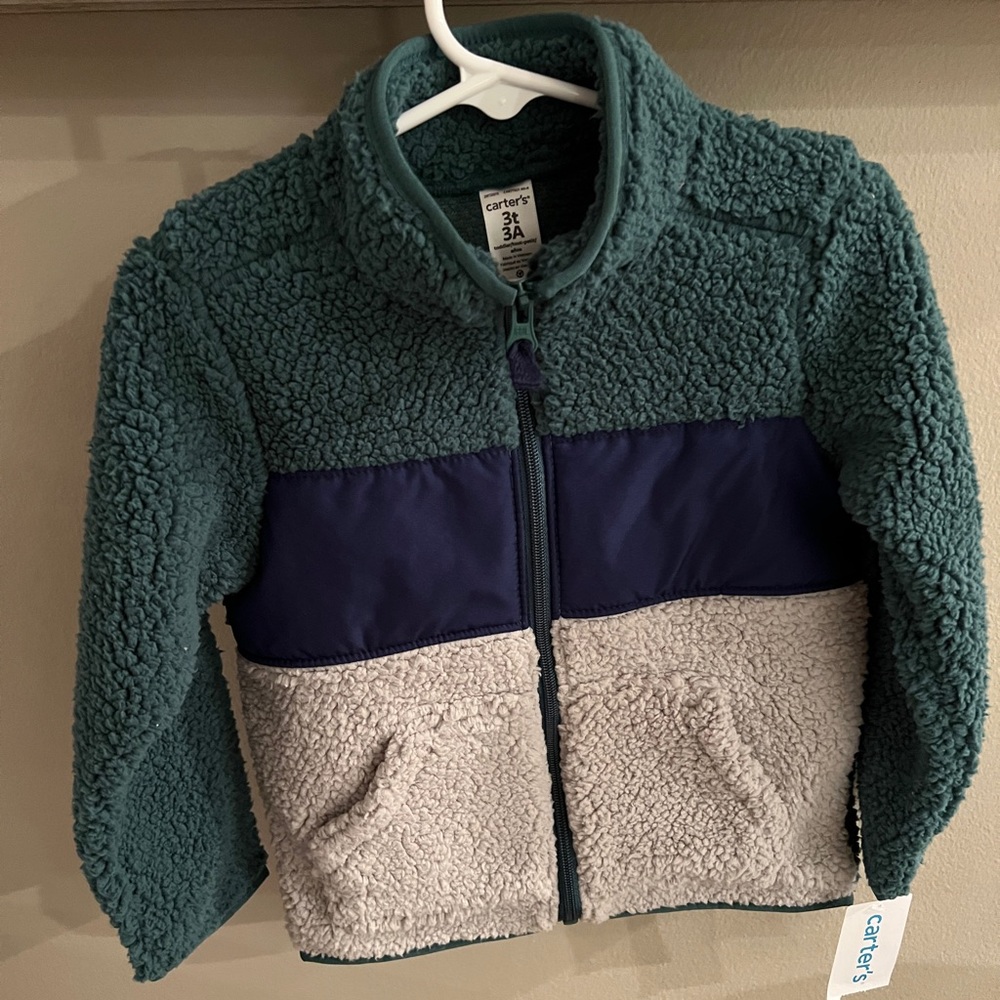 Carters plush zip up